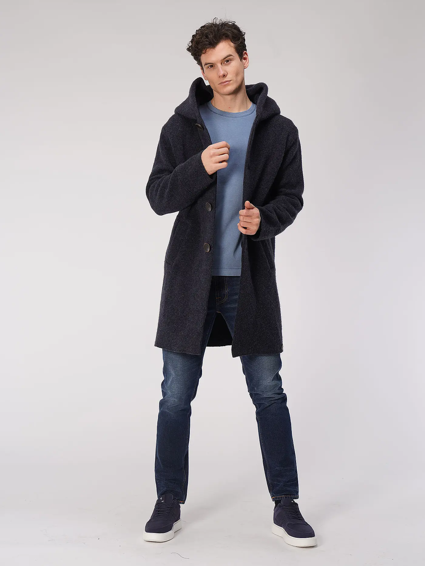 STAPF | Wollmantel Oversized Fit ADRIANO | dunkelblau